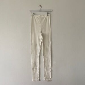 Vermont Country Store Ribbed Knit Leggings 100% Cotton